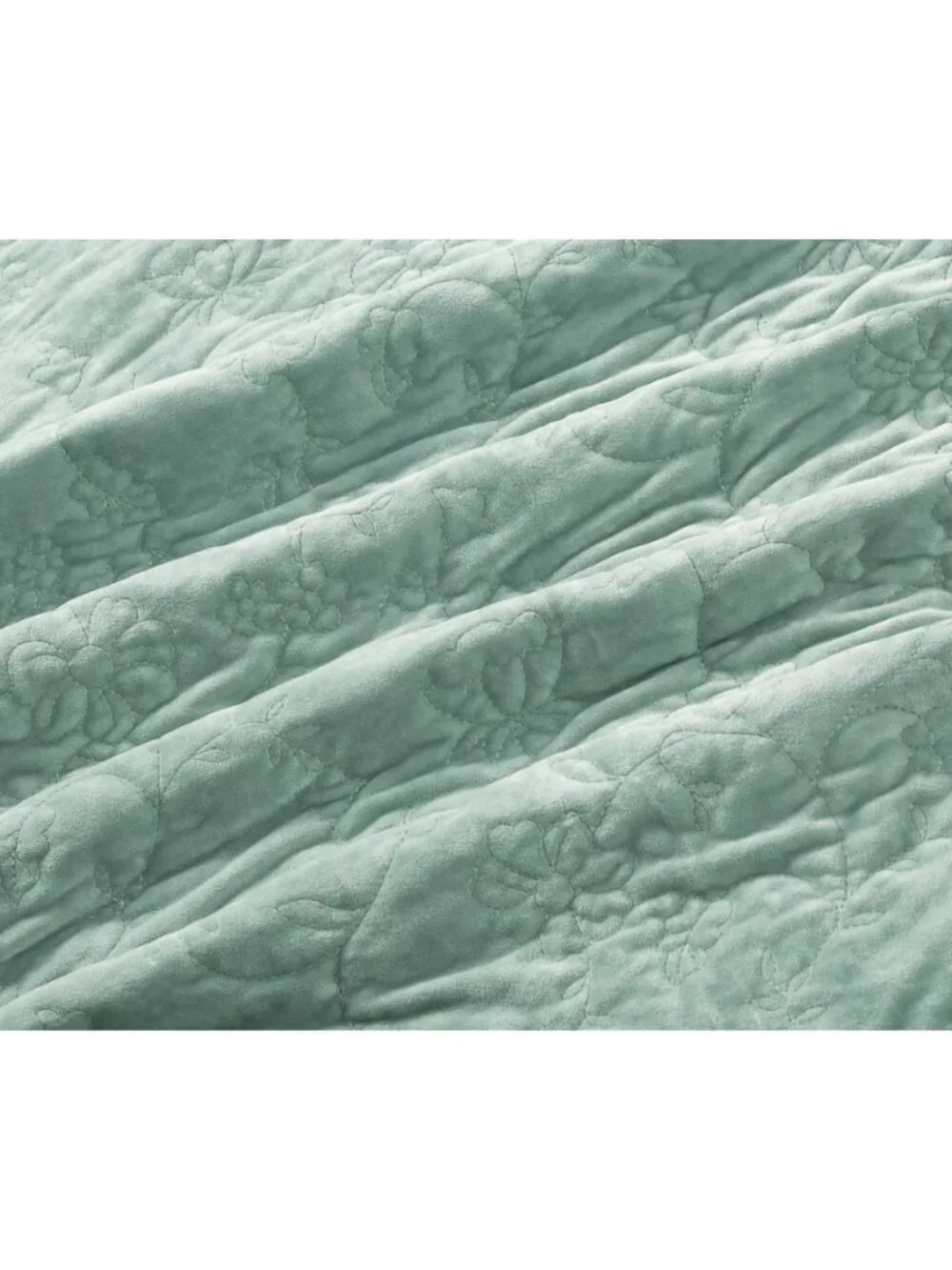 The Pioneer Woman Home Green River Cottage Eloise Floral 100% Poly Velvet Quilt